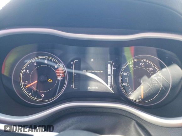 2018 Jeep Cherokee Latitude Plus with VIN 1C4PJLLB8JD622754, listed as a Copart auction lot 48239075 with 212,331 mi miles and Salvage Title. Bid and sale history available at carsss.com. Image 9.