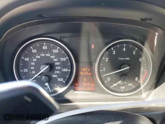 2011 BMW 3 Series 328i xDrive with VIN WBAKF3C54BE567265, listed as a Copart auction lot 65961145 with 110,521 mi miles and Salvage title. Bid and sale history available at DreamBid. Image 9.