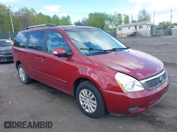 2012 Kia Sedona LX with VIN KNDMG4C76C6453523, listed as a IAAI auction lot 42189376 with 207,557 mi miles. Bid and sale history available at carsss.com. Image 1.