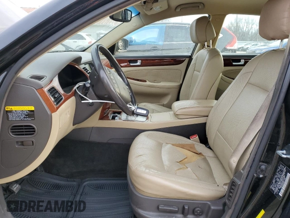 2013 Hyundai Genesis 3.8L with VIN KMHGC4DDXDU216586, listed as a Copart auction lot 46252005 with 166,975 mi miles and Salvage Title. Bid and sale history available at carsss.com. Image 7.