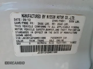2013 Infiniti M37 with VIN JN1BY1AP0DM511986, listed as a Copart auction lot 86157824 with 125,464 mi miles and Salvage Title. Bid and sale history available at carsss.com. Image 12.