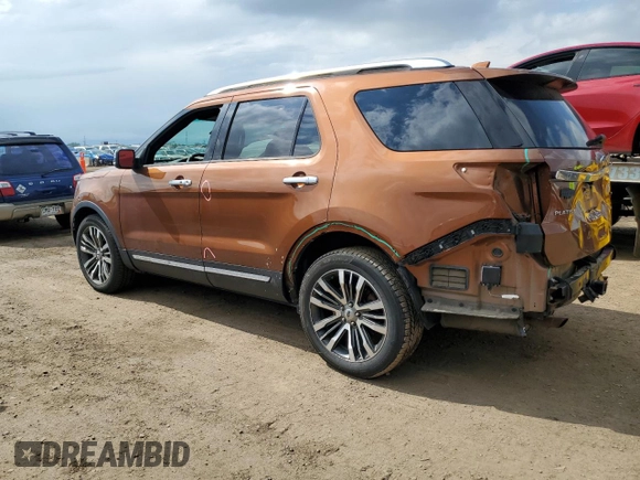 2017 Ford Explorer Platinum with VIN 1FM5K8HT8HGA16023, listed as a Copart auction lot 59529195 with 101,609 mi miles and Salvage title. Bid and sale history available at DreamBid. Image 2.