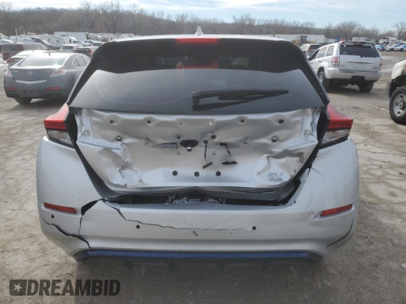 2020 Nissan LEAF SV Plus with VIN 1N4BZ1CP5LC300588, listed as a Copart auction lot 43265445 with 44,510 mi miles and Salvage Title. Bid and sale history available at DreamBid. Image 6.