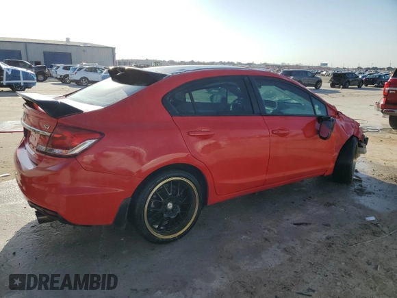2015 Honda Civic Sedan Si with VIN 2HGFB6E59FH709589, listed as a Copart auction lot 48765265 with 73,331 mi miles and Salvage Title. Bid and sale history available at carsss.com. Image 3.