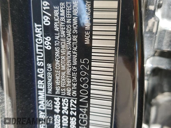 2020 Mercedes-Benz CLA 250 с VIN WDD5J4GB4LN063925, выставлен на аукционе Copart как лот 50208045 с пробегом 126 943 миль миль и Списание • Salvage title. История ставок и продаж доступна на DreamBid. Изображение 15.