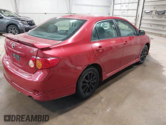 2009 Toyota Corolla with VIN 2T1BU40E29C174283, listed as a IAAI auction lot 41885358 with 194,095 mi miles. Bid and sale history available at carsss.com. Image 4.