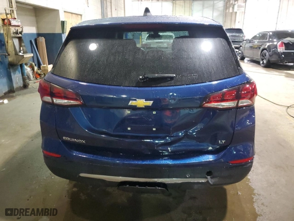 2022 Chevrolet Equinox LT with VIN 3GNAXKEV1NL187086, listed as a Copart auction lot 84947894 with 22,428 mi miles and Non Repairable. Bid and sale history available at carsss.com. Image 6.