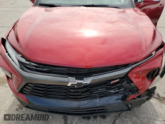 2023 Chevrolet Blazer RS with VIN 3GNKBKRS0PS111791, listed as a Copart auction lot 61248575 with 14,702 mi miles and Salvage title. Bid and sale history available at DreamBid. Image 12.