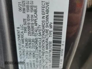 2021 Acura RDX w/Advance Package with VIN 5J8TC1H77ML016780, listed as a Copart auction lot 78299134 with 31,362 mi miles and Salvage Title. Bid and sale history available at carsss.com. Image 15.