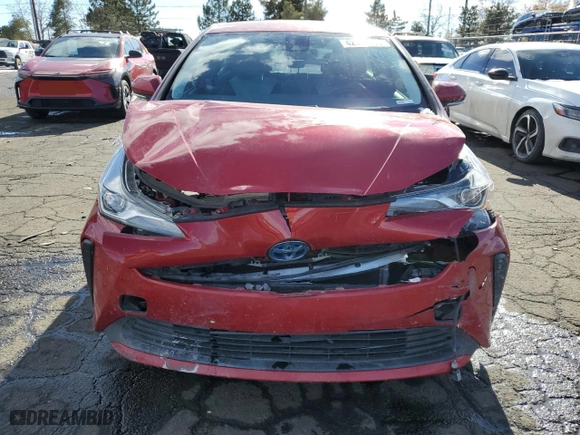 2022 Toyota Prius L Eco with VIN JTDKAMFUXN3160514, listed as a Copart auction lot 42421335 with 53,619 mi miles and Salvage Title. Bid and sale history available at carsss.com. Image 5.