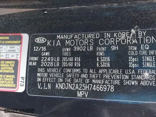 2017 Kia Soul with VIN KNDJN2A25H7466978, listed as a IAAI auction lot 41689803 with 92,848 mi miles. Bid and sale history available at carsss.com. Image 9.
