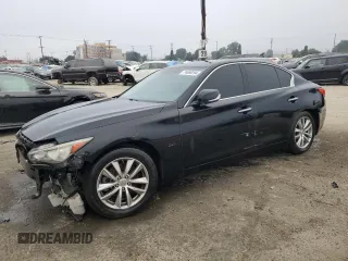 2017 Infiniti Q50 Signature Edition with VIN JN1EV7APXHM732011, listed as a Copart auction lot 74490294 with 136,173 mi miles and Salvage Title. Bid and sale history available at DreamBid. Image 1.