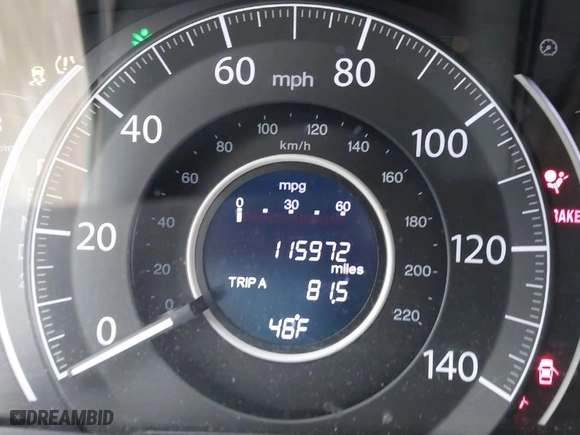 2014 Honda CR-V EX-L with VIN 5J6RM4H76EL099766, listed as a IAAI auction lot 41863238 with 115,972 mi miles. Bid and sale history available at carsss.com. Image 15.