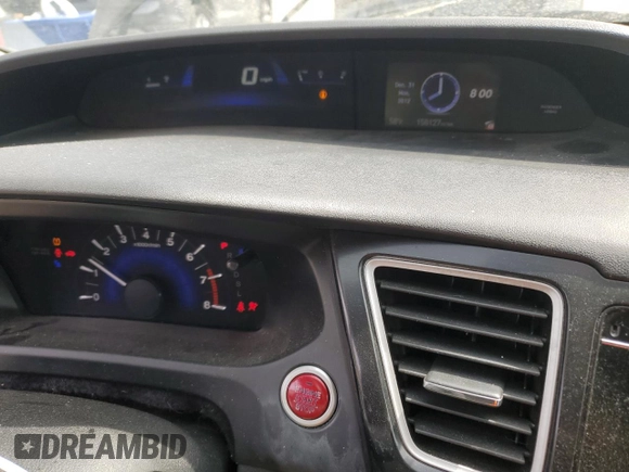 2014 Honda Civic EX-L with VIN 2HGFB2F97EH505110, listed as a Copart auction lot 50043125 with 158,127 mi miles and Salvage Title. Bid and sale history available at DreamBid. Image 9.