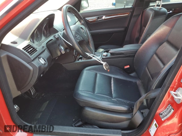 2009 Mercedes-Benz C 300 Sport with VIN WDDGF54X19R053399, listed as a Copart auction lot 54053785 with 144,089 mi miles and Salvage Title. Bid and sale history available at DreamBid. Image 7.