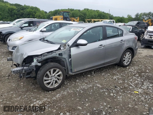 2012 Mazda 3 i Touring with VIN JM1BL1V82C1577583, listed as a Copart auction lot 58669235 with 89,872 mi miles and Salvage title. Bid and sale history available at DreamBid. Image 1.