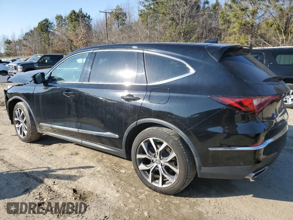 2022 Acura MDX w/Technology Package with VIN 5J8YE1H49NL037704, listed as a Copart auction lot 42837985 with 23,331 mi miles and Salvage Title. Bid and sale history available at carsss.com. Image 2.
