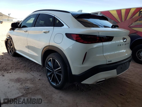 2023 Infiniti QX55 Essential with VIN 3PCAJ5KR2PF101501, listed as a Copart auction lot 57913585 with 13,999 mi miles and Salvage title. Bid and sale history available at DreamBid. Image 2.