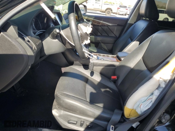 2019 Infiniti Q50 Luxe with VIN JN1EV7APXKM510124, listed as a Copart auction lot 59026325 with 43,228 mi miles and Salvage title. Bid and sale history available at DreamBid. Image 7.