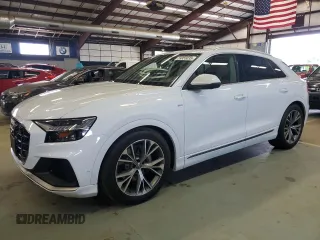 2020 Audi Q8 Prestige z VIN WA1FVAF19LD022345, wystawiony jako Copart lot #59955035 z przebiegiem 113 797 mil mil oraz Czysty tytuł • Clean title. Historia ofert i sprzedaży dostępna na DreamBid. Obrazek 1.