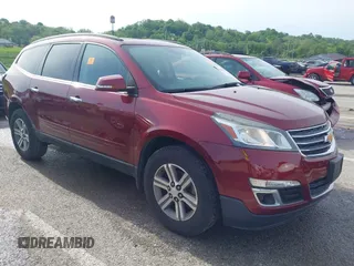 2015 Chevrolet Traverse LT with VIN 1GNKRGKD9FJ162100, listed as a IAAI auction lot 42159483 with 141,255 mi miles and . Bid and sale history available at DreamBid. Image 1.