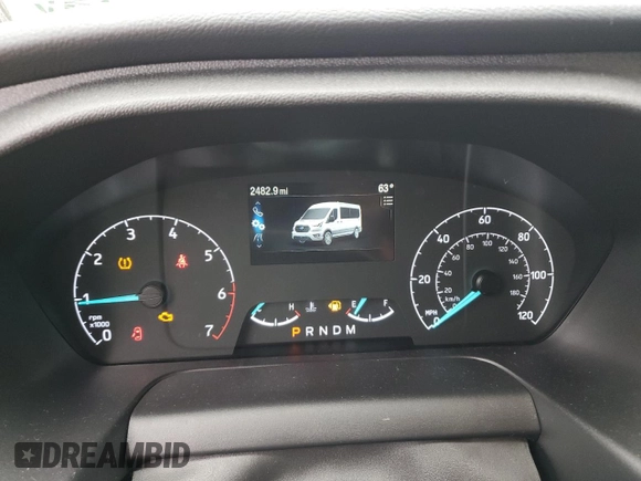 2023 Ford Transit Passenger XL with VIN 1FBVU4XG8PKB11791, listed as a Copart auction lot 44168115 with 2,482 mi miles and Non repairable. Bid and sale history available at DreamBid. Image 9.
