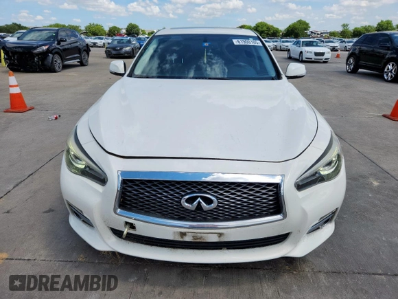 2015 Infiniti Q50 Premium with VIN JN1BV7APXFM337505, listed as a Copart auction lot 61900105 with 74,304 mi miles and Salvage title. Bid and sale history available at DreamBid. Image 5.