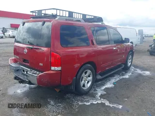 2007 Nissan Armada SE z VIN 5N1BA08AX7N720188, wystawiony jako IAAI lot #42211544 z przebiegiem 252 587 mil mil oraz . Historia ofert i sprzedaży dostępna na DreamBid. Obrazek 4.