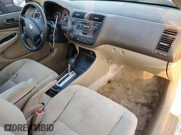 2005 Honda Civic Cpe LX with VIN 1HGEM225X5L073656, listed as a Copart auction lot 71573524 with 184,202 mi miles and Salvage Title. Bid and sale history available at carsss.com. Image 8.