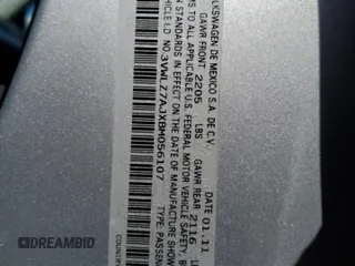 2011 Volkswagen Jetta SEL with VIN 3VWLZ7AJXBM056107, listed as a Copart auction lot 69955534 with 104,451 mi miles and Salvage title. Bid and sale history available at DreamBid. Image 14.