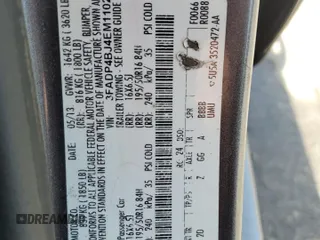 2014 Ford Fiesta SE z VIN 3FADP4BJ4EM110277, wystawiony jako Copart lot #56921115 z przebiegiem 126 536 mil mil oraz Szkoda całkowita • Salvage title. Historia ofert i sprzedaży dostępna na DreamBid. Obrazek 12.