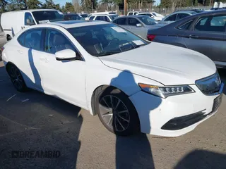 2015 Acura TLX V6 with VIN 19UUB2F3XFA015263, listed as a IAAI auction lot 41535409 with 142,019 mi miles. Bid and sale history available at carsss.com. Image 1.