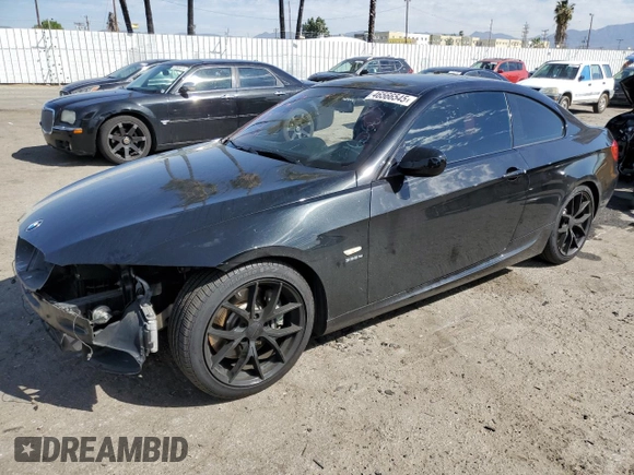 2012 BMW 3 Series 335is with VIN WBAKG1C5XCJ217018, listed as a Copart auction lot 46566545 with 57,465 mi miles and Salvage title. Bid and sale history available at DreamBid. Image 1.