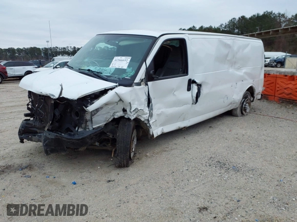 2016 Chevrolet Express Cargo Van with VIN 1GCWGBFF9G1274606, listed as a IAAI auction lot 41566652 with 296,452 mi miles. Bid and sale history available at carsss.com. Image 2.