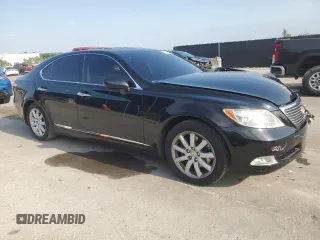 2008 Lexus LS 460 with VIN JTHBL46F185075161, listed as a Copart auction lot 55852165 with 173,831 mi miles and Salvage Title. Bid and sale history available at DreamBid. Image 4.