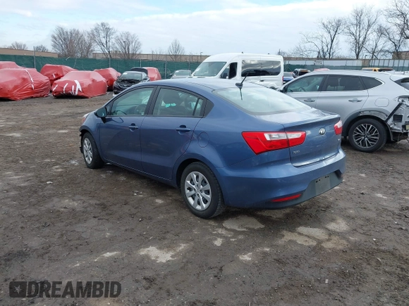 2016 Kia Rio LX with VIN KNADM4A38G6684838, listed as a IAAI auction lot 41283300 with 64,530 mi miles. Bid and sale history available at carsss.com. Image 3.