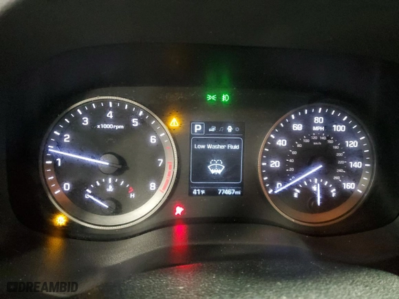 2017 Hyundai Tucson SE with VIN KM8J3CA42HU265811, listed as a Copart auction lot 45512725 with 77,467 mi miles and Salvage Title. Bid and sale history available at carsss.com. Image 9.