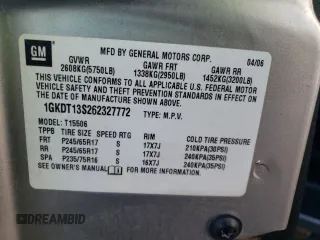 2006 GMC Envoy SLE with VIN 1GKDT13S262327772, listed as a Copart auction lot 85270134 with 242,390 mi miles and Salvage Title. Bid and sale history available at carsss.com. Image 15.