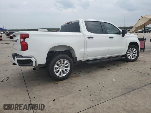 2024 Chevrolet Silverado 1500 Custom with VIN 3GCPABEK4RG267443, listed as a Copart auction lot 70267084 with 11,304 mi miles and Salvage Title. Bid and sale history available at DreamBid. Image 3.