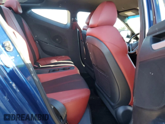 2016 Hyundai Veloster Turbo with VIN KMHTC6AE9GU282848, listed as a Copart auction lot 81134294 with 67,209 mi miles and Salvage Title. Bid and sale history available at carsss.com. Image 10.