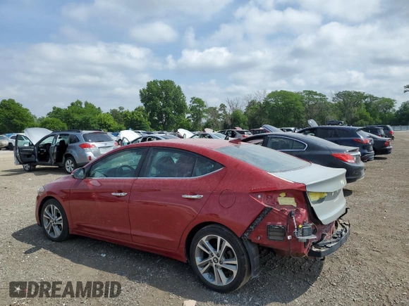 2017 Hyundai Elantra SE with VIN KMHD84LF6HU211933, listed as a Copart auction lot 58791215 with 111,859 mi miles and Salvage title. Bid and sale history available at DreamBid. Image 2.