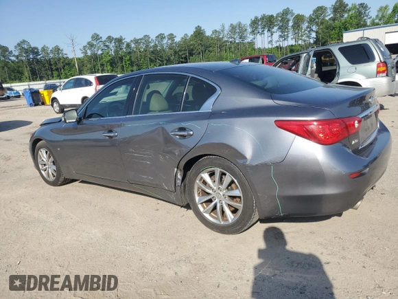 2014 Infiniti Q50 z VIN JN1BV7AR5EM704360, wystawiony jako Copart lot #54883795 z przebiegiem 156 301 mil mil oraz Szkoda całkowita • Salvage title. Historia ofert i sprzedaży dostępna na DreamBid. Obrazek 2.