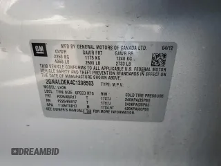 2012 Chevrolet Equinox LT w/1LT with VIN 2GNALDEK4C1298503, listed as a Copart auction lot 53032585 with 176,062 mi miles and Non Repairable. Bid and sale history available at carsss.com. Image 13.