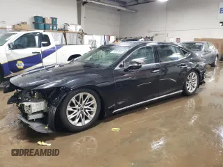 2022 Lexus LS with VIN JTHD51GFXN5010742, listed as a Copart auction lot 48202395 with 13,389 mi miles and Salvage Title. Bid and sale history available at carsss.com. Image 1.