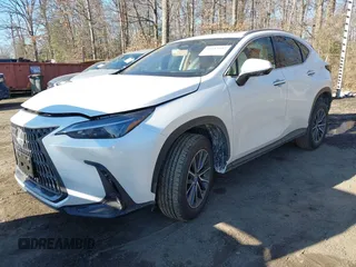 2025 Lexus NX with VIN JTJGGCEZ4S2023563, listed as a IAAI auction lot 41445692 with 210 mi miles. Bid and sale history available at carsss.com. Image 2.