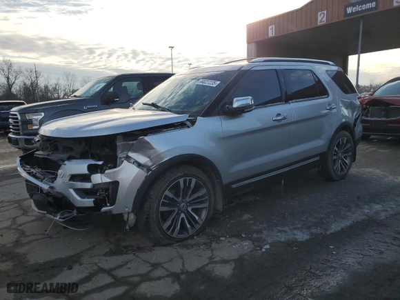 2016 Ford Explorer Platinum with VIN 1FM5K8HT9GGA61616, listed as a Copart auction lot 44027235 with 90,931 mi miles and Salvage Title. Bid and sale history available at carsss.com. Image 1.