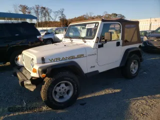 2002 Jeep Wrangler SE with VIN 1J4FA29P82P756330, listed as a Copart auction lot 83659574 with 156,901 mi miles and Salvage Title. Bid and sale history available at carsss.com. Image 1.