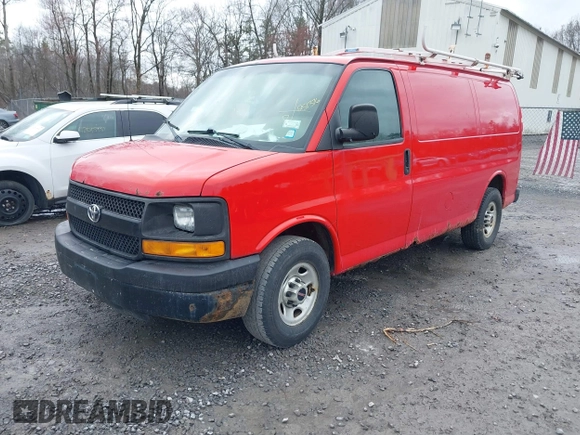 2012 GMC Savana Cargo with VIN 1GTW7FCA8C1126974, listed as a IAAI auction lot 42010602 with 251,367 mi miles. Bid and sale history available at carsss.com. Image 2.