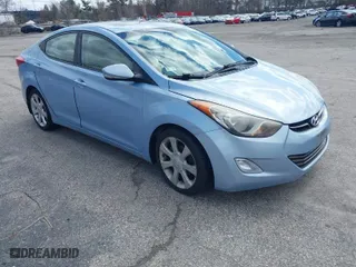 2012 Hyundai Elantra GLS with VIN KMHDH4AEXCU312055, listed as a IAAI auction lot 42063622 with 125,710 mi miles. Bid and sale history available at carsss.com. Image 1.