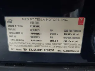 2014 Tesla Model S 60 с VIN 5YJSA1H11EFP60357, выставлен на аукционе IAAI как лот 42656130 с пробегом 133 344 миль миль и . История ставок и продаж доступна на DreamBid. Изображение 9.